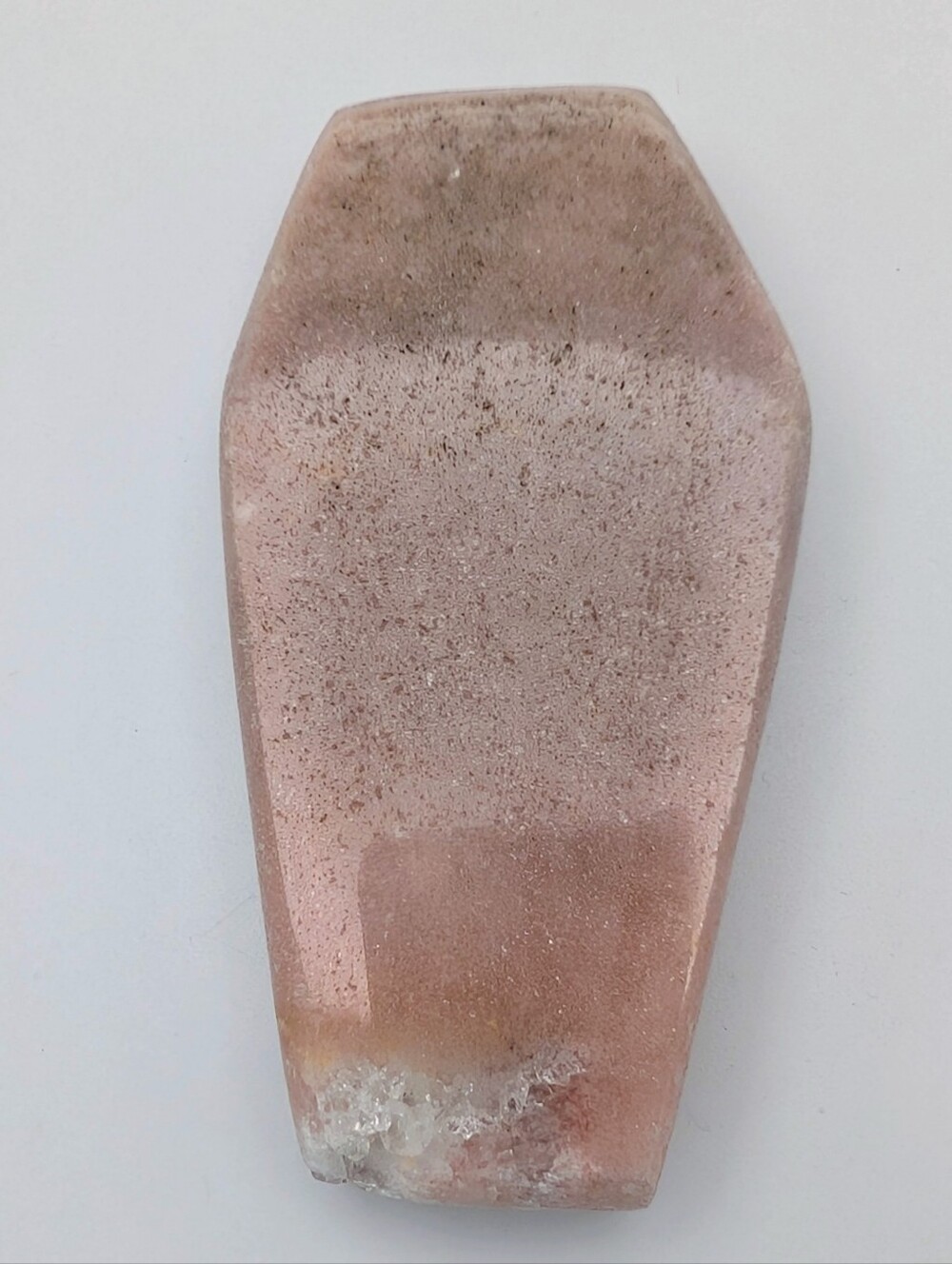 Pink Amethyst Coffin Crystal Carving